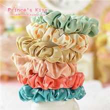 1239批发韩版发饰甜美糖果色布艺波点发圈发绳头绳皮筋圆点款