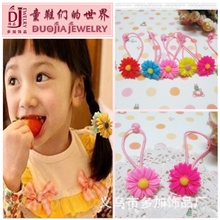 新款上架韩版儿童饰品头饰发饰单头小雏菊发绳发圈淘宝热卖