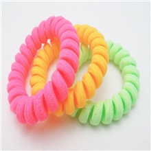 新款韩版发饰淡雅纯色布艺电话线发圈韩国儿童发饰头饰手环