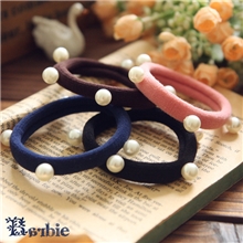 2013热销爆款韩版发饰时尚珍珠深色无接缝毛巾圈发饰头饰批发