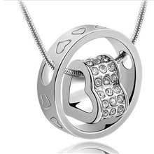 发旺饰品批发韩国时尚水晶玫瑰长款项链复古毛衣链饰品