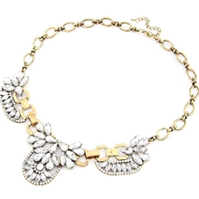 欧美项链批发复古欧美夸张高贵典雅璀璨花朵气质短款项链