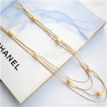 韩国多层金丝搭配气质长款项链女毛衣链饰品毛衣链NK-0269