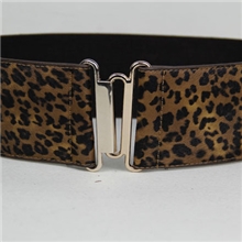 淘宝爆款羽绒服女士时尚豹纹松紧腰带女式宽松紧腰封批发订做