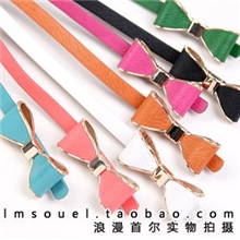 细腰带韩版金边蝴蝶结细腰带女新款皮带细腰带批发厂家直销