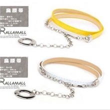 韩版时尚女式细腰带装饰皮带吊环腰链15