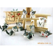 优质供应可爱时尚起司猫手机挂件甜甜私房猫简装版9个套装批发