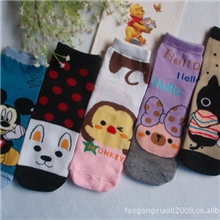 卡通袜子，纯棉袜子，日单袜子，外贸袜子成人袜子-