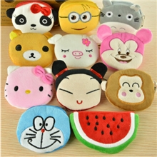 厂家直销定做加厚日韩儿童硬币包卡通兔子动物礼品毛绒零钱包批发
