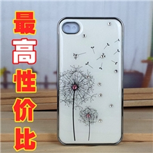 2013新款批发镶钻蒲公英iphone44S手机保护壳苹果手机套