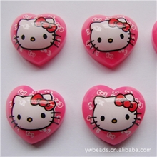 手机美容配件树脂配件发夹头饰配件桃心KT猫20mm/100个