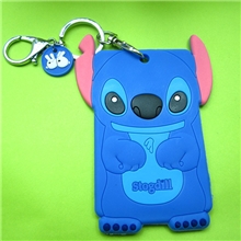 厂家直销不锈钢挂件公交卡套硅胶材质卡通公交卡套小小礼品