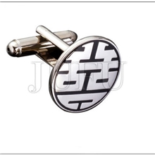 双色领夹袖扣套装男士袖扣男装配饰赠品批发定制订做厂家