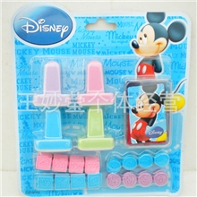 迪士尼儿童印章玩具米奇20件套装可爱卡通印章卡通印章