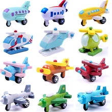 外贸和风木制飞机系列十二件套可动飞机玩具模型现货