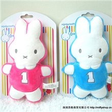 7765-欧洲大牌米菲原装超柔响铃刺绣安抚娃娃外贸婴儿玩具