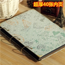 韩国手工DIY相册影集纪念册小额批发定制超大本40张内页