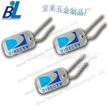 1定制金属狗牌:铝板印刷透明滴胶铝制狗吊牌