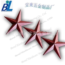1压铁红色烤漆五角星证章金属证章