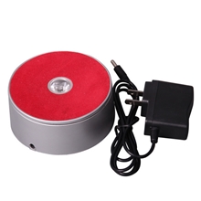 手机促销台直径10CM电动展示转盘单向旋转展示带LED灯展示台