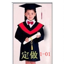 【厂家批发】黑色连体博士服1-01/幼儿班毕业博士服/5件起批
