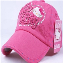 批发韩版儿童棒球帽鸭舌帽hellokitty小孩帽帽子品牌帽