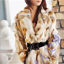 供应；中长款兔毛皮草外套