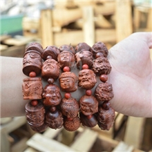 大量销售紫檀四面佛印度小叶紫檀散珠批发紫檀手串人头珠代理