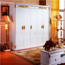 广东厂家供应欧式民用推拉组合五门衣柜3030#（品牌：圣玛家园）