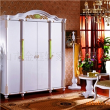 供应欧式推拉式板式密度板青玉石四门衣柜3020#厂家直销