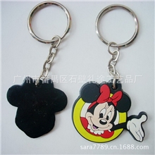 环保6P出口产品米老鼠图案pvc钥匙扣pvc橡胶钥匙扣