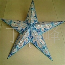 厂家直销立体圣诞五角星/纯手工纸制五角星灯