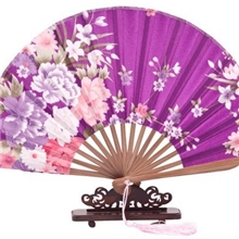 【刀扇】优雅紫色刀扇批发刀扇定做
