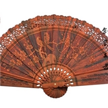 老挝大红酸枝红木扇子挂扇摆扇墙扇红木雕家具摆件挂件送礼工艺品