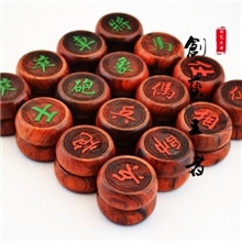 中国象棋老挝大红酸枝象棋盘红木象棋盒高档木雕仙作商务家具礼品
