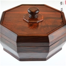 红木素面果盘老挝大红酸枝糖果盘瓜子盒木雕家具摆件婚庆工艺礼品