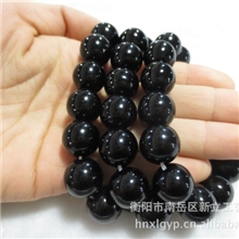 厂家批发14mm黑曜石手链【地摊热卖】黑曜石手珠【2元爆款】