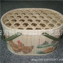 安吉竹篮厂家直销编织竹篮包装椭圆形土鸡蛋竹篮子现货批发