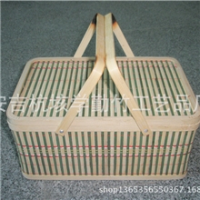 竹篮厂家直销批发手工编织大闸蟹竹篮子土鸡蛋包装篮
