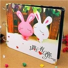 义乌卡通DIY相册批发一路上有你10寸黑卡内页diy相册创意礼品