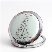 烟雨集尚古风粉彩瓷化妆镜随身镜女生必备精致可爱