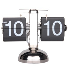 FlipClock正品单脚自动翻页钟表复古小天平钟创意电池电子钟