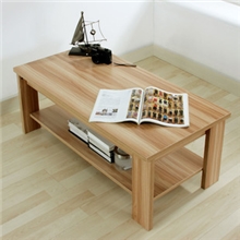 韩式长茶几边几咖啡桌环保E1级时尚简约客厅茶几储物双层茶几