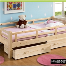 儿童床实木儿童床带护栏/楼梯床松木床可储物床
