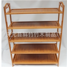 厂家直销楠竹平板五层鞋架