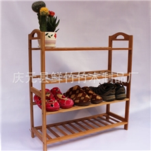 鲜竹竹木厂家直销竹制鞋架楠竹新款鞋架四层实木鞋架