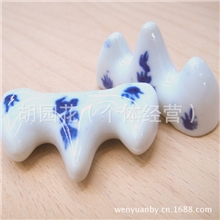 文房四宝/毛笔笔架/小山笔架/笔搁/陶瓷青花瓷小山/文房佳品