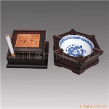 【荐】紫檀木烟具两件套烟缸红木工艺品木制品红木艺术品