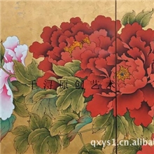 供应仿古漆画酒店金箔漆画人物漆画抽象无极漆画屏风01[厂家]