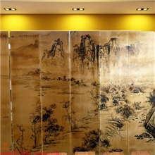 做旧金箔仿古屏风中式屏风酒店屏风